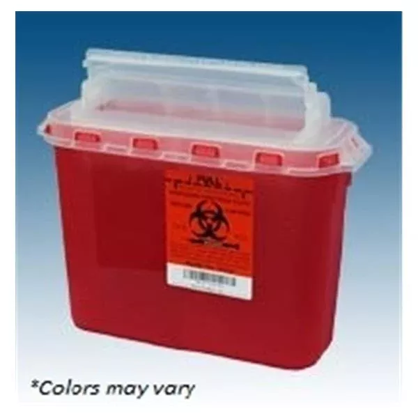 Plasti-ProductsContainer Sharps 5.4qt Polypropylene Clear 20/Ca
