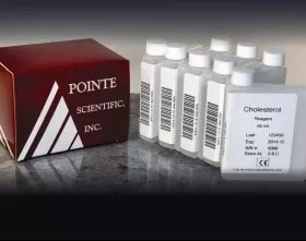 Pointe Scientific Reagent Cardiac / Lipids / General Chemistry Cholesterol For AU400 Chemistry Analyzer 900 Tests 12 X 65 mL - M-984716-3014 | Box of 12