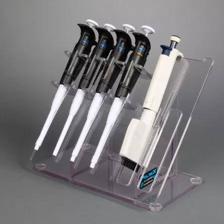 Poltex Inc Serological Bench Organizer 6 Positions, 165 X 224 X 294 mm, Clear For 4 Pipettes / 2 Multichannel Pipettes - M-1157021-3962 | Each