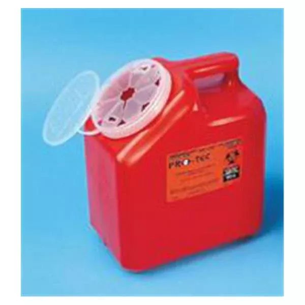Pro-Tec Container Container Sharps Pro-Tec 3gal PP 45Deg Opn Red/Translucent Ea, 16 EA/CA (63000-016)
