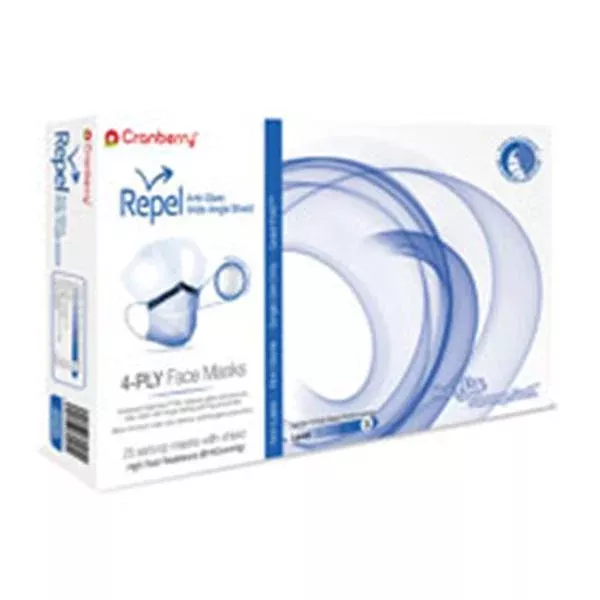 Pro2 Solutions Combination Mask Earloop Cranberry Repel Sapphire 25/Bx