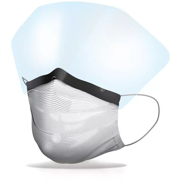 Pro2 Solutions Combination Mask Earloop Cranberry Repel Silver 25/Bx