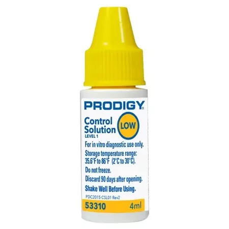 Prodigy Diabetes Care Blood Glucose Control Solution Blood Glucose Testing 4 mL Low Level - M-842597-2873 | Each