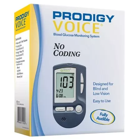 Prodigy Diabetes Care Blood Glucose Meter Prodigy 7 Second Results Stores Up To 450 Results , 7 , 14 , and 30 Day Averaging No Coding Required - M-842600-2981 | Case of 10