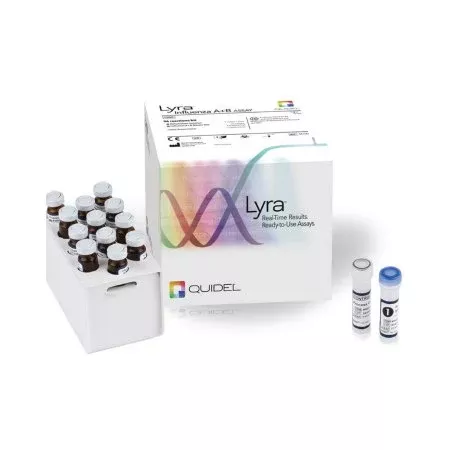 Quidel Reagent Kit Lyra Molecular Diagnostic / Real Time RT-PCR Influenza A and B For use with Applied Biosystems 7500 Fast Dx Real-Time PCR Instrument, QuantStudio Dx Real-Time PCR Instrument and Cepheid SmartCycler II 96 Tests - M-1177630-1561 | Each