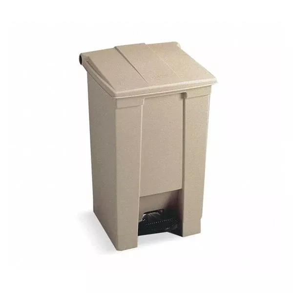 Rubbermaid Can Trash HDPE 23gal Step-On Pedal Integrated Lid Bg Rectangle Ea