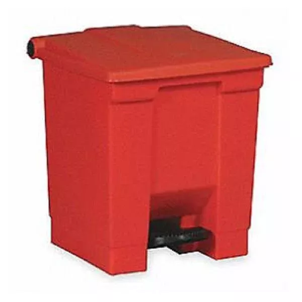 Rubbermaid Can Trash Hi Dnsty/Poly 18gal StpOn Pdl Intgrtd Ld Rd Rctngl Ea