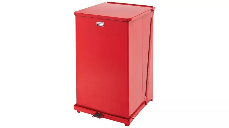 Rubbermaid Container Waste Defenders SS 40gal Step-On Ld Sqr Ea