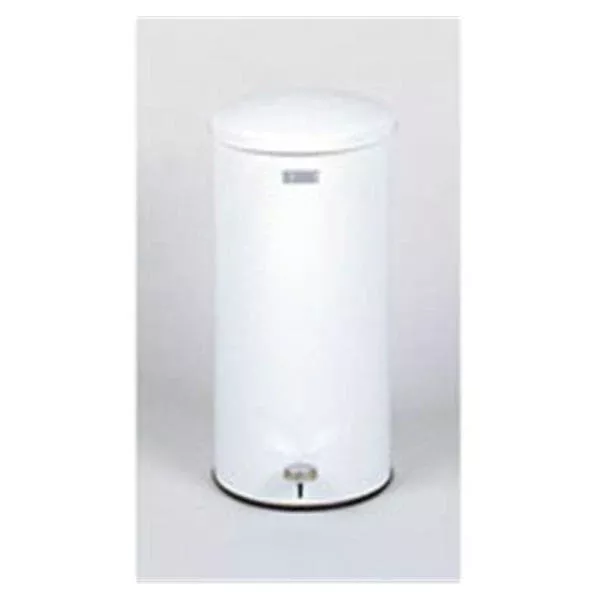Rubbermaid Container Waste Defenders Stl 5gal Step-On Ld Wht Rnd Ea