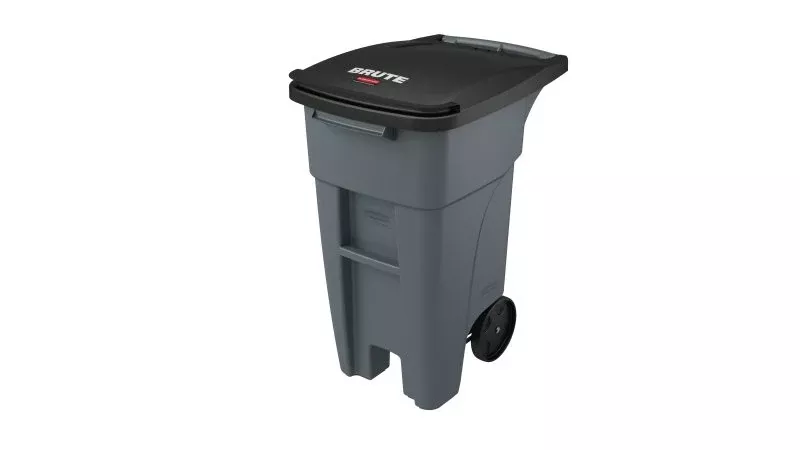 Rubbermaid Container Waste Molded Plastic 32gal Rollout Lid Gray 2/Ca