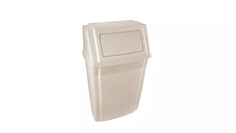 Rubbermaid Container Waste Slim Jim Plastic 15gal Lid Beige 15GL/EA