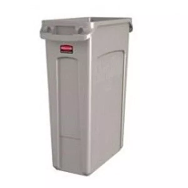 Rubbermaid Container Waste Slim Jim Plastic 23gal Gray Rectangular 4/Ca