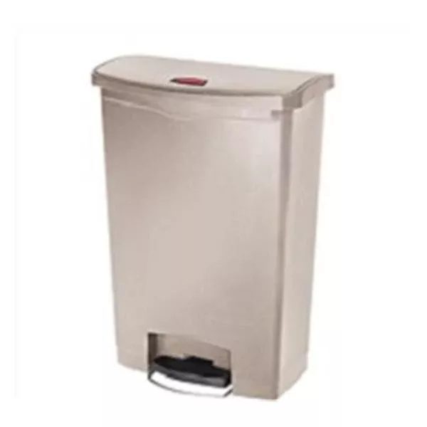 Rubbermaid Container Waste Slim Jim Resin 24gal Step-On Beige Ea