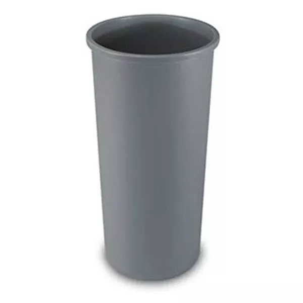 Rubbermaid Container Waste Untouchable Plastic 22gal Gray Round 4/Ca