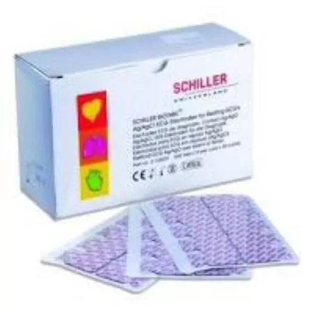 Schiller America ECG Tab Electrode Schiller Resting Non-Radiolucent 100 per Pack - M-1056022-1080 | Box of 1000