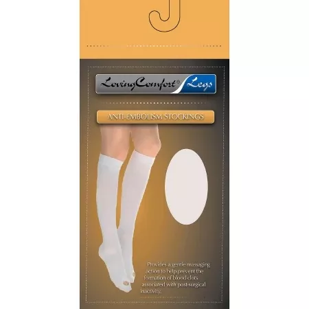 Scott Specialties Anti-embolism Stocking Loving Comfort Knee High Medium Beige Inspection Toe - M-696813-74 - Pair