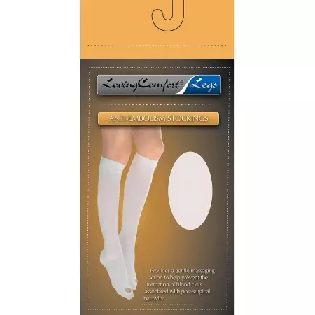 Scott Specialties Anti-embolism Stocking Loving Comfort Knee High Medium / Regular White Inspection Toe - M-696847-2439 | Pair
