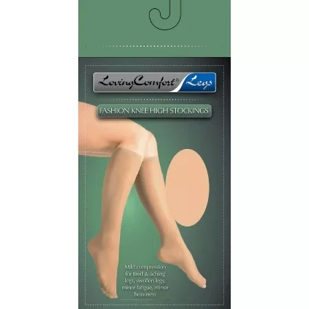 Scott Specialties Compression Stocking Loving Comfort Knee High Small Beige Closed Toe - M-696819-1406 - Pair