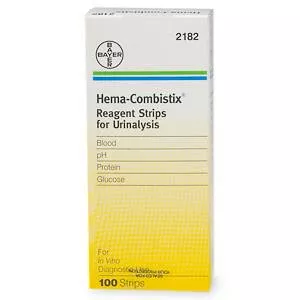 Siemens Regent Strips Hema-Combistix Blood, Glucose, pH, Protein 100 per Bottle - M-11040-4975 | Case of 12