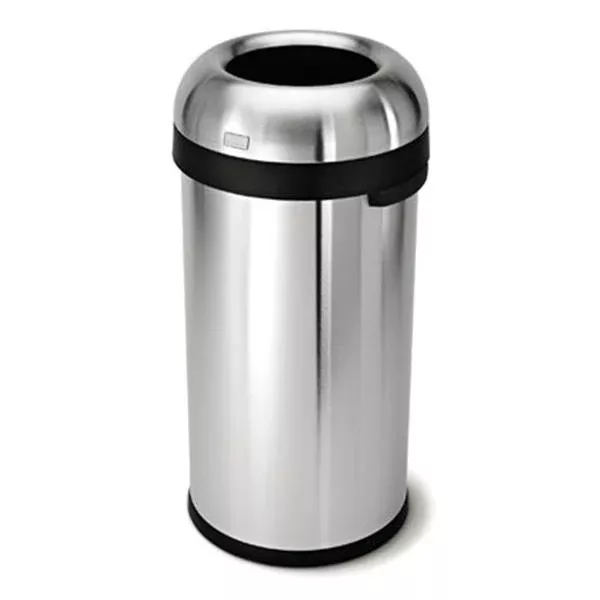 SimpleHumanCan Trash Brushed SS 15.8gal Lift-Off Swing Lid Round Ea