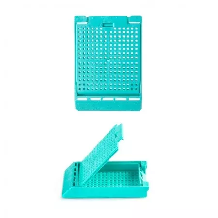 Simport Scientific Biopsy Cassette Slimsette™ Acetal Aqua - M-1117726-4151 - Case of 2000