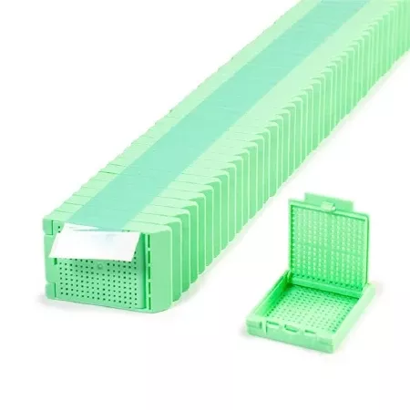 Simport Scientific Biopsy Cassette Slimsette™ Acetal Green - M-1117729-1715 - Case of 2000