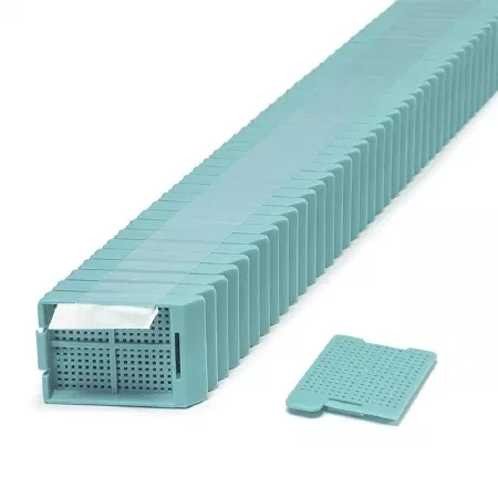 Simport Scientific Biopsy Cassette Swingsette™ Acetal Aqua - M-1117748-2465 - Case of 2000