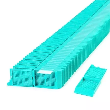 Simport Scientific Biopsy Cassette Unisette™ Acetal Aqua - M-1114442-4851 - Case of 1000