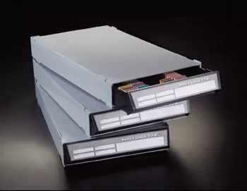 Simport Scientific Cassette Storage Drawer Simport 2-1/8 X 9-1/8 X 15-7/8 Inch Gray High Impact Polystyrene 250 Cassette Capacity - M-1035104-2273 | Case of 6