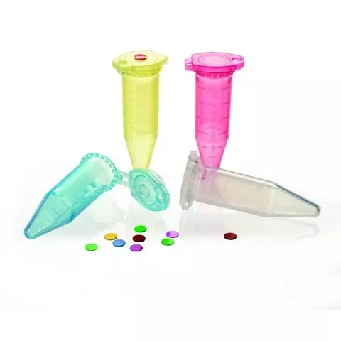 Simport Scientific ClikLok™ Microcentrifuge Tube Conical Bottom Plain 19.3 X 56.6 mm 5 mL Red Hinged Snap Cap Polypropylene Tube - M-1118646-2272 - Case of 200