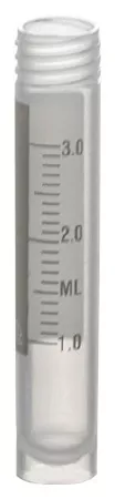 Simport Scientific Storage and Transport Tube Skirted Bottom Plain 12.5 X 72 mm 3 mL Without Color Coding Without Closure Polypropylene Tube - M-1035220-3339 - Case of 1000