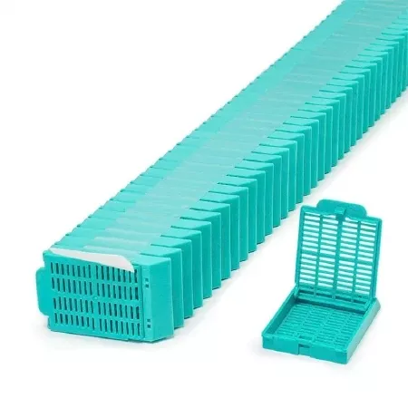 Simport Scientific Tissue Cassette Histosette II Acetal Aqua - M-1114409-3513 - Case of 2000