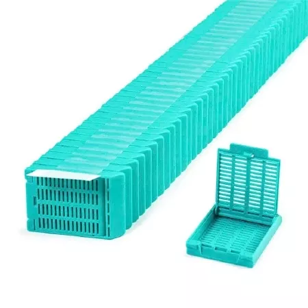Simport Scientific Tissue Cassette Slimsette™ Acetal Aqua - M-1117715-1452 - Case of 2000