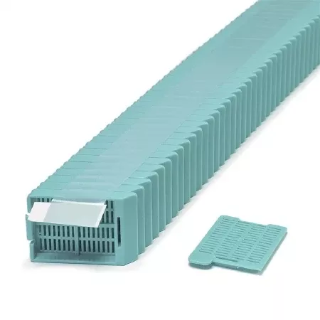 Simport Scientific Tissue Cassette Swingsette™ Acetal Aqua - M-1117737-238 - Case of 2000