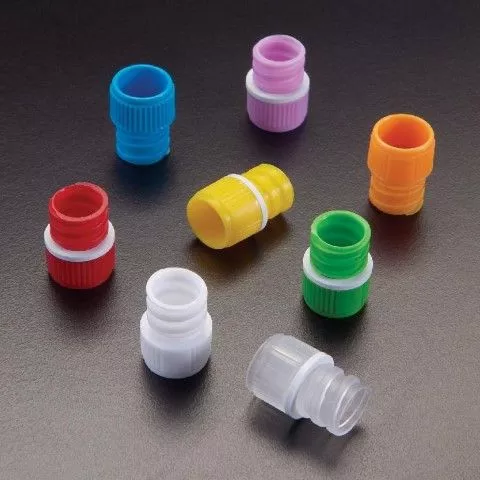 Simport Scientific Tube Closure Polypropylene Screw Cap with Lip Seal Yellow For Internal Thread Sample Tubes NonSterile - M-1140158-2048 | Pack of 1000