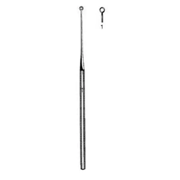 Sklar Instruments Curette Ear Buck #1 Sharp Round Tip Straight SS Rsbl Ea