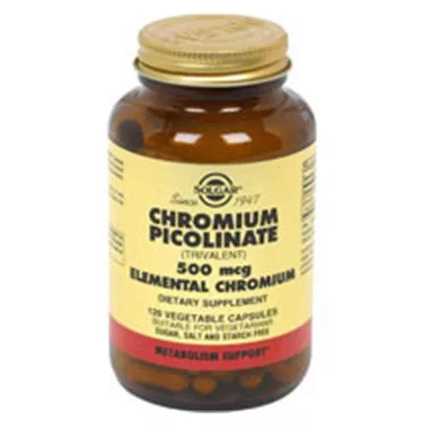 Solgar Vitamin & Herb Chromium Picolinate Supplement Vegicaps 500mcg 120/Bt