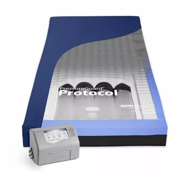 Span America Bed Mattress PressureGuard Protocol Microclimate Management with Alternating Pressure Therapy 84 X 35 X 7 Inch - M-931412-1217 | Each