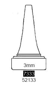 Specline Ear Speculum Tip Round Tip Plastic 3 mm Disposable - M-364077-1133 | Case of 5000