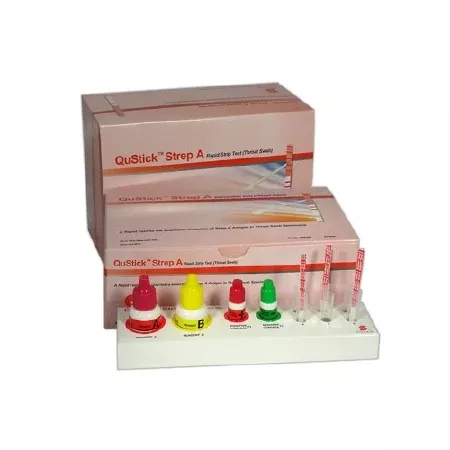 Stanbio Laboratory Rapid Test Kit QuStick™ Infectious Disease Immunoassay Strep A Test Throat Swab Sample 25 Tests - M-482157-701 - Kit of 25