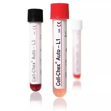 Streck Laboratories Hematology Control Cell-Chex Auto Body Fluid Cell Count Level 1 3 X 3 mL - M-778825-36 - Each