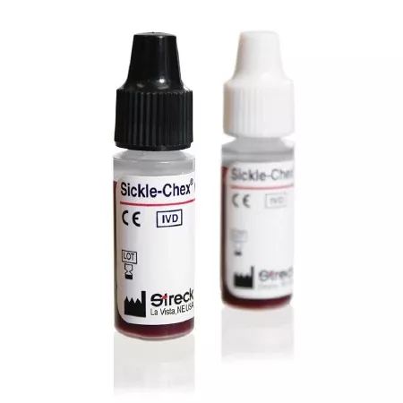 Streck Laboratories Sickle Cell Screening Test, Hemoglobin Electrophoresis Control Sickle-Chex Whole Blood HGB S Positive Level / Negative Level 4 X 2.5 mL - M-777171-1632 | Pack of 4