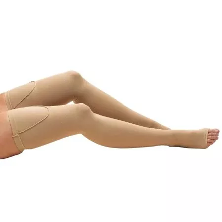 TruForm Anti-embolism Stocking Truform Thigh High X-Large Beige Open Toe - M-1051504-2787 | Pair