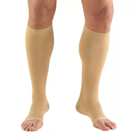 TruForm Compression Stocking Truform Knee High Large Beige Open Toe - M-890238-1558 - Each