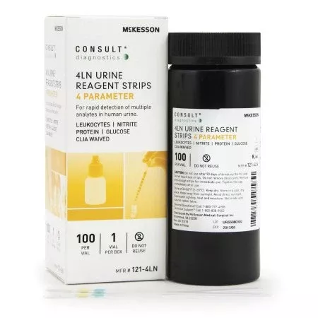 Urinalysis Test McKesson Consult Glucose, Leucocytes, Nitrite, Protein 100 per Bottle - M-804317-2268 | VL/1