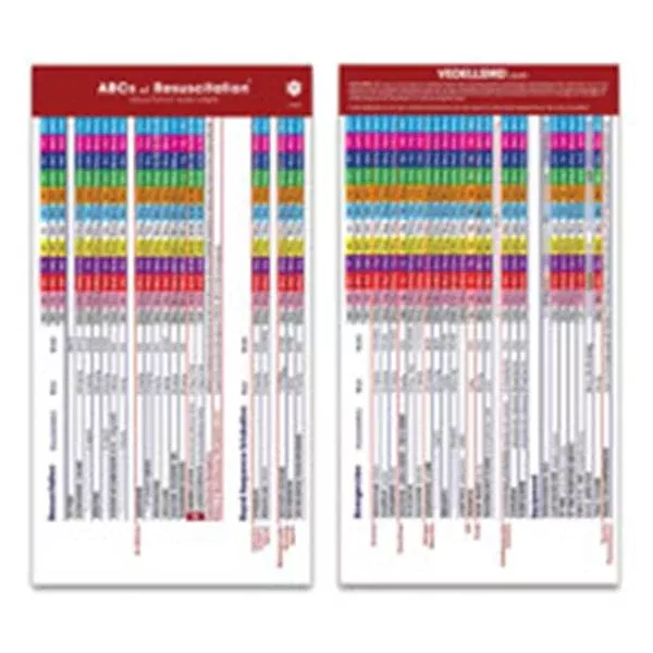 VedellsMD Chart Pocket The ABCs of Resuscitation 4x7-1/2" Ea