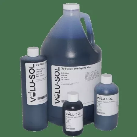 Volusol Inc Dip Stain Solution 3 (Methylene Blue) 16 oz. - M-970416-3559 - Case of 12
