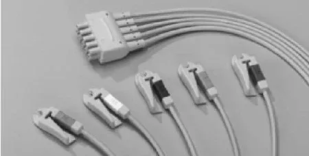 Vyaire Medical Lead Wire Set 29 Inch, 5 Leads, Multi-Link, Gold-Plated Connector, Grabber Style - M-663965-1926 | ST/1