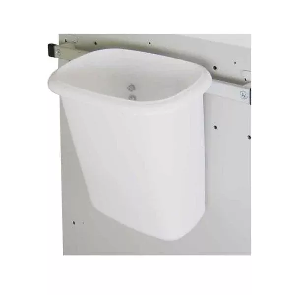 Waterloo Industries Can Trash Plastic 6qt No Lid White Rectangle 1/Bx