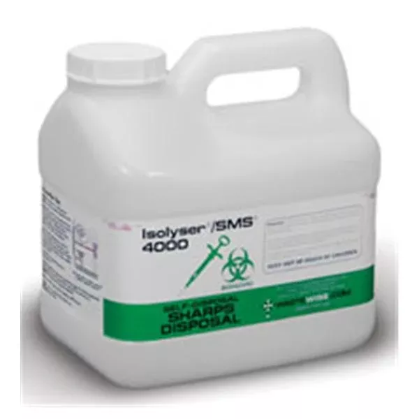WCM Container Sharps Isolyser/SMS 5.8L White EA, 4 EA/CA (SMS4000)